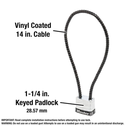 Master Lock 107DSPT Cable Gun Lock, Keyed Different