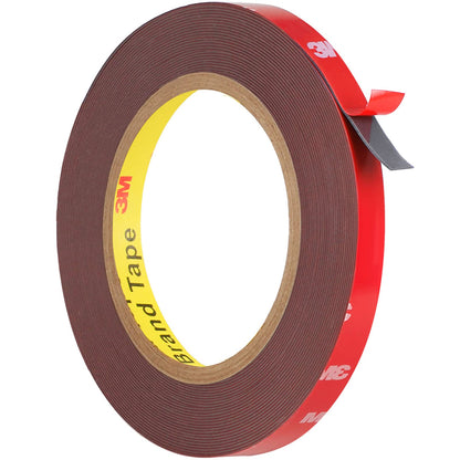 Cinta de doble cara resistente, cinta de espuma de montaje impermeable, 33 pies de largo, 0,4 pulgadas de ancho, cinta adhesiva fuerte para tiras de luces LED, automoción, hogar, decoración de oficin