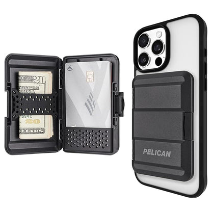 Pelican Cartera Magnética para iPhone 14 Pro Max, 14 Pro, 13 Pro Max, 13 Pro y 12 Pro Max - Stealth Black
