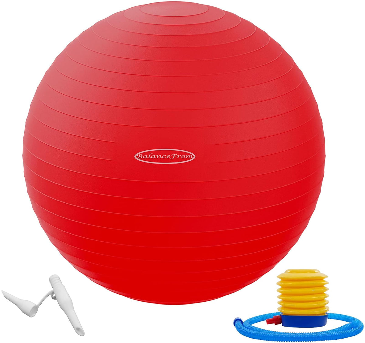 BalanceFrom Pelota de Ejercicio Antiexplosión - Rojo - 38-45 cm, S - Pelota de Ejercicio
