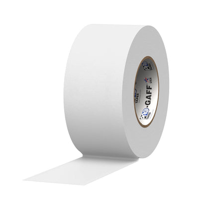 Pro Tapes Cinta Gaffer Mate con Adhesivo de Goma - 3" (Pack of 1) - Blanco