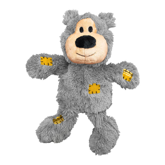KONG - Oso de peluche Wild Knots, color Multicolor, Chico/Mediano