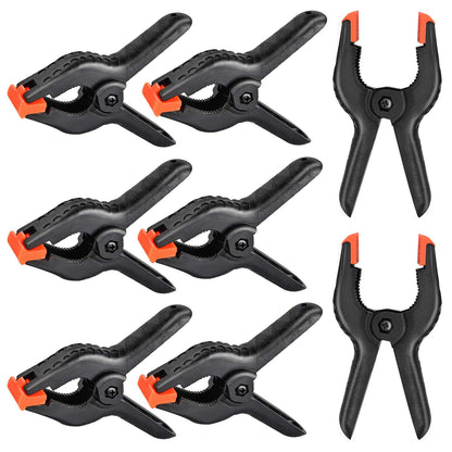 Yesker Abrazaderas de Resorte para Telón de Fondo - Paquete de 8, Clips Resistentes de Nailon de 4.4 Pulgadas para Soporte de Fondo, Estudio Fotográfico, Fotografía, Pantalla Chromakey, Trabajo en