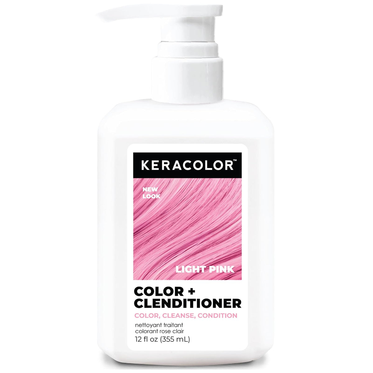 Keracolor Color + Clenditioner Acondicionador Color Oro Rosa 12oz - Light Pink