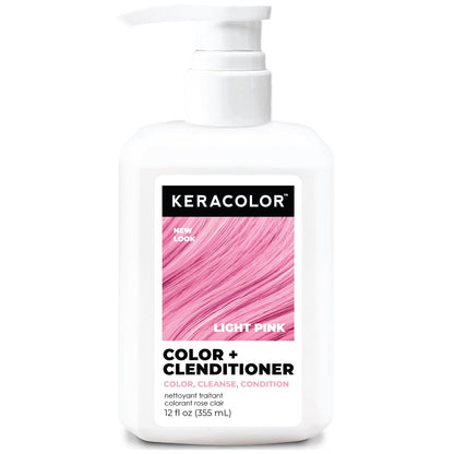Keracolor Color + Clenditioner Acondicionador Color Oro Rosa 12oz - Light Pink