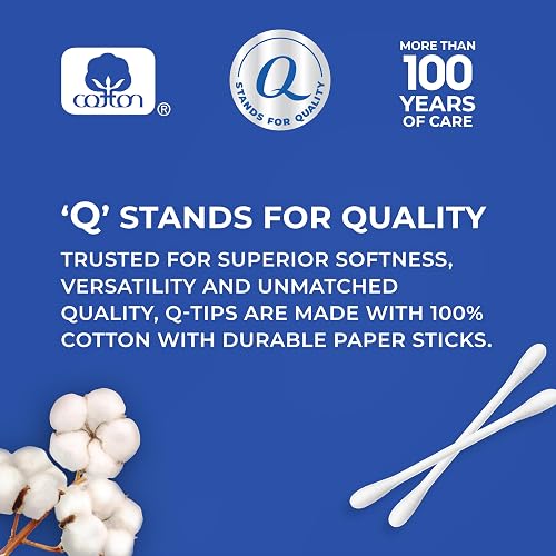 Q-tips Cotton Swabs, 625 ct