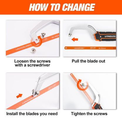 VANQUISH 4851 Aluminum Frame Mini Hack Saw