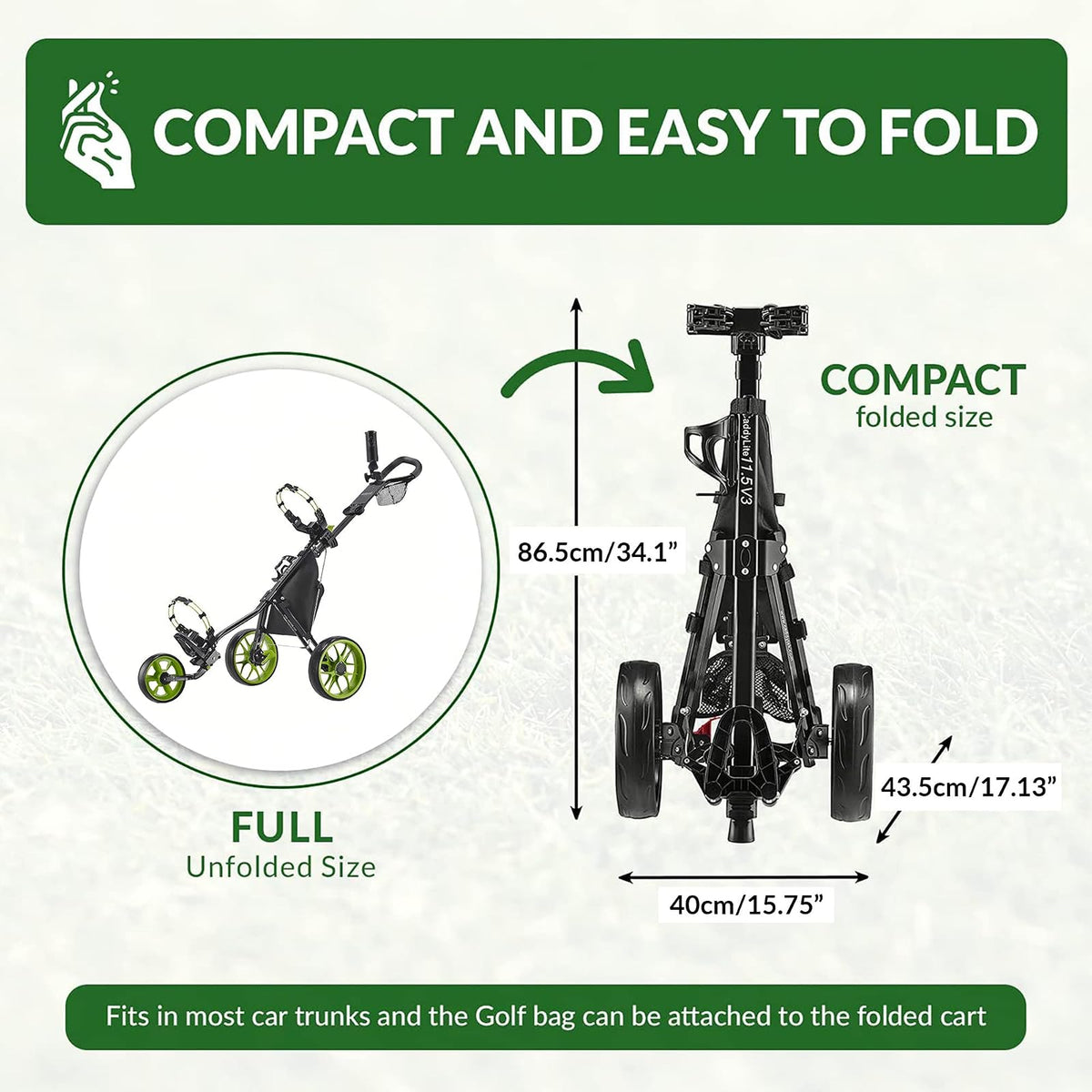 CaddyTek CaddyLite - Carrito de Golf, 11.5 V3 Deluxe