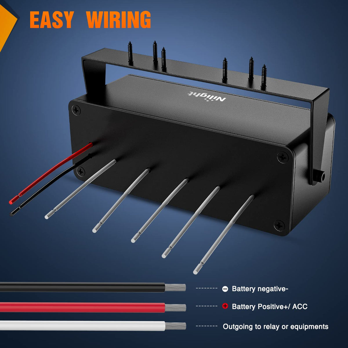 Nilight 90314B-F Caja de 5 Interruptores Basculantes SPST 12 V con Puerto USB Tipo C, QC 3.0 y Voltímetro, Impermeable, para Auto y Camión