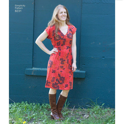 Simplicity Pattern 8231 R5 Vestido, Tallas en Dos Longitudes por Coser casa Siete, tamaño 14 – 16 – 18 – 20 – 22