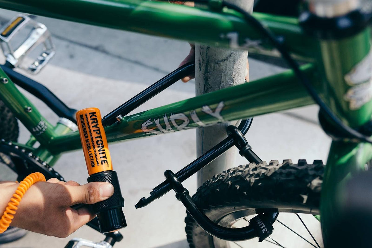 Kryptonite - Mini bloqueo en U para bicicleta con extensor de rueda, bloqueo antirrobo de bicicleta resistente, grillete de acero de 11 mm con llaves, cerradura de alta seguridad para bicicleta eléctrica, , scooters