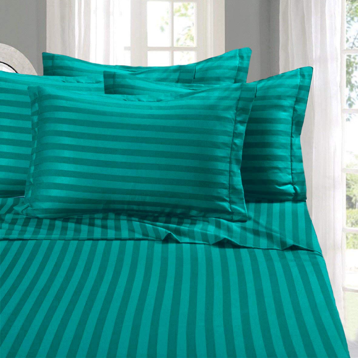Elegant Comfort Juego de Sábanas 6 Piezas Microfibra Premium - Queen - Turquoise