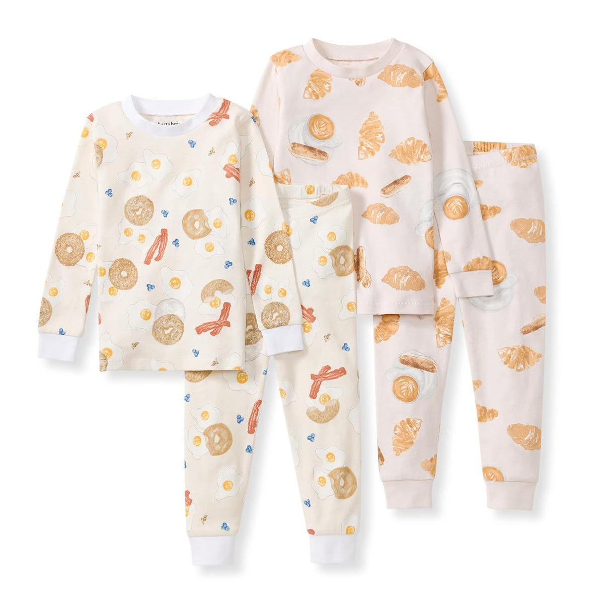 Burt's Bees Baby pijama de 2 piezas de algodón orgánico - Huevos y Café - 18 Meses