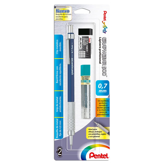 Pentel de México PG517BP Graphgear Portaminas Profesionales para Dibujo, Blíster 1 pieza, pack of/paquete de 1