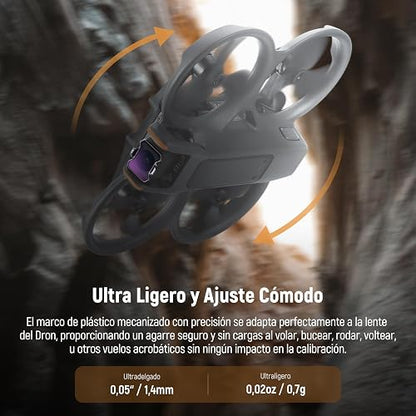 NEEWER - Juego de 4 filtros de densidad neutra compatibles con DJI Avata 2, filtros de densidad neutra ND8/ND16/ND32/ND64 accesorios para drones, vidrio HD recubierto de doble cara, sin interferencias