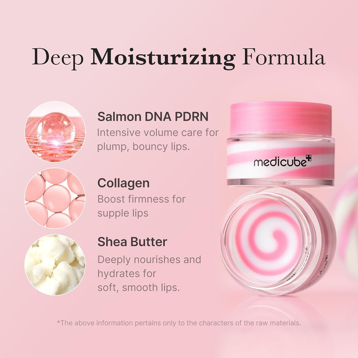 MEDICUBE PDRN Lip Sleeping Mask, Mascarilla Labial Nocturna Coreana con PDRN, Bálsamo Hidratante para Labios Secos, Suaves y Nutridos, 10 g