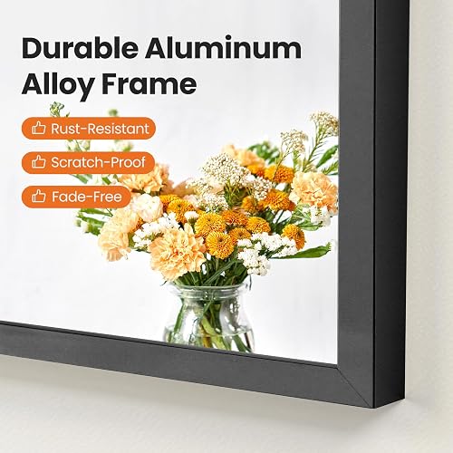Sweetcrispy - Espejos de baño arqueados de 20 x 30 Pulgadas para Pared, Espejos de baño para Fregadero, Marco de Metal con Vidrio HD a Prueba de roturas para Entrada, Sala de Estar, recámara