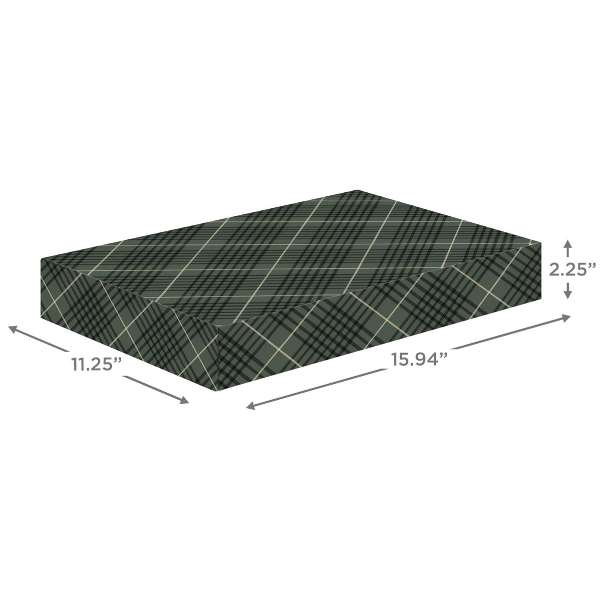 Hallmark - Cajas de camisa de Navidad para regalos (8 cajas de ropa de 16 pulgadas con tapas) rústica Papá Noel, a cuadros, muy feliz, rojo con manchas blancas
