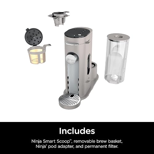Ninja Cafetera Una Sola Reserva PB041ST | Compatibles con cápsulas K-Cup, depósito de 52 oz, 6 oz a 24 oz, diseño compacto