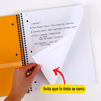 Five Star cuaderno de espiral, 5 materias, con renglones, 200 hojas de papel, 27.9 cm x 21.59 cm, Verde, 1 paquete