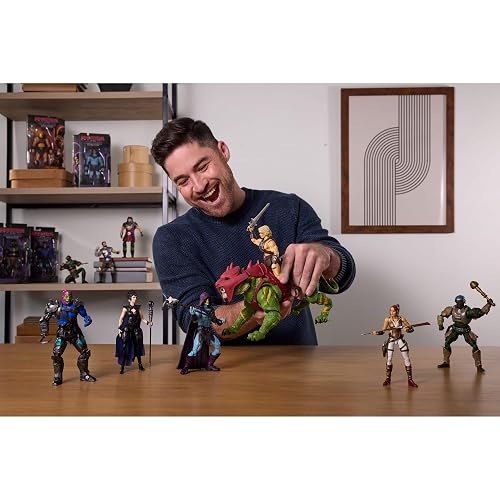 Masters of The Universe Figura de Acción Battle Cat 6+ Años | Escala 1:12, película 2026; tigre con armadura y silla removibles, ojos realistas