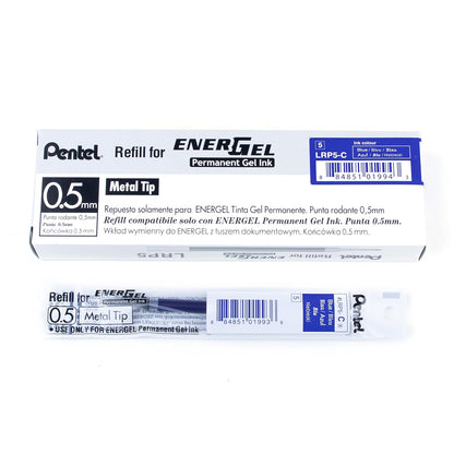 Pentel Repuesto para Bolígrafo Tinta Azul Gel Caja con 12 Piezas-LRP5-C