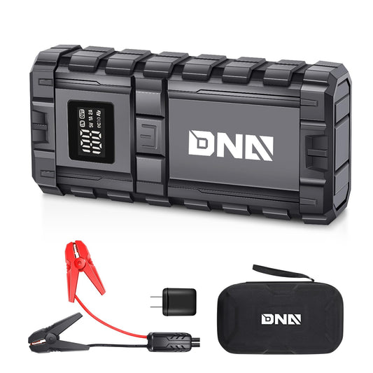 DNA Motoring Arrancador de Bateria Portatil 1500 A 16000 mAh 12 V con Funda, Negro TOOLS-00305