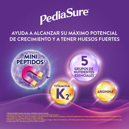 PediaSure Vainilla- Alimentación Especializada Polvo 400 g | Formula especializada para niños de 1 a 10 años con 5 grupos de nutrientes clave que apoya el crecimiento de los huesos.