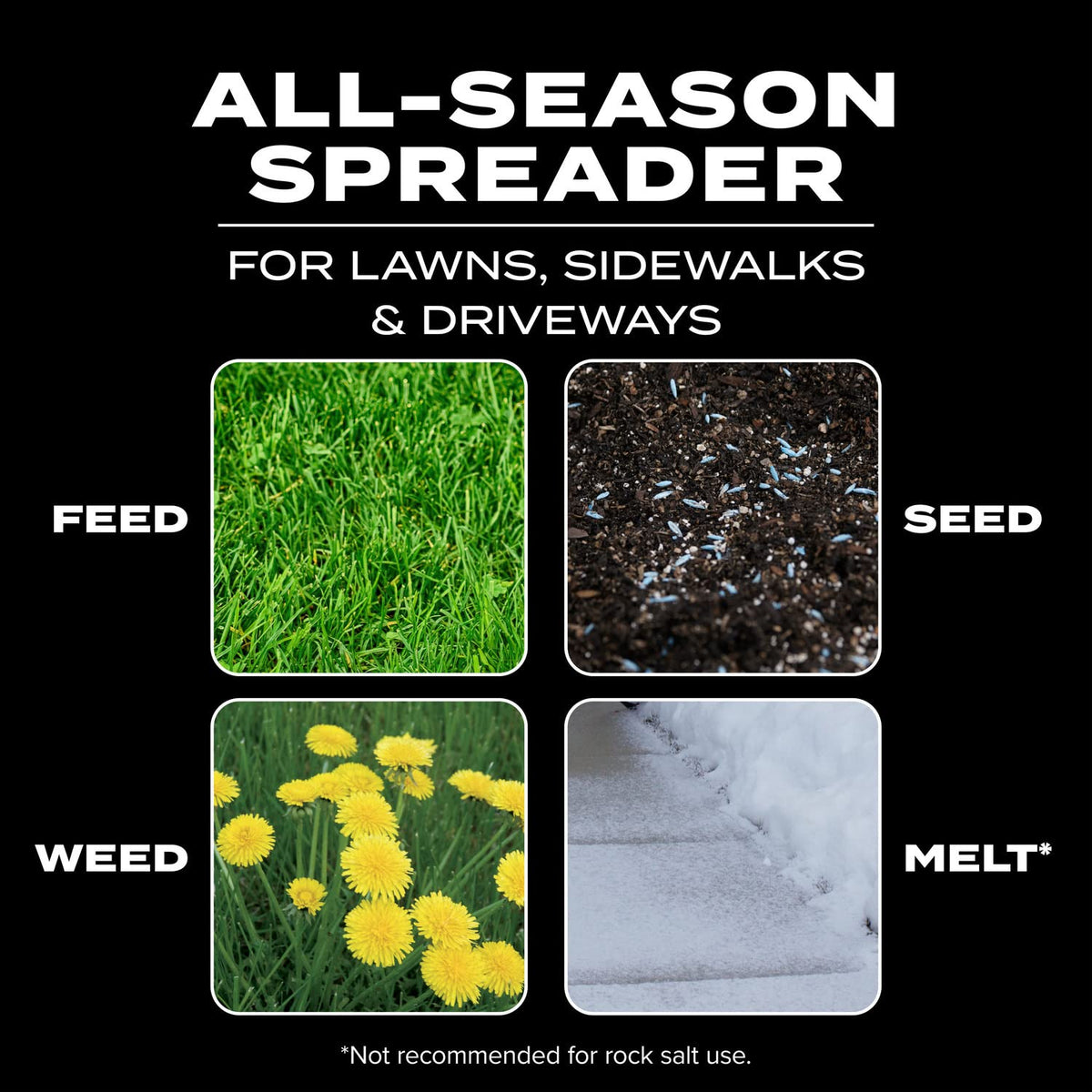 Scotts Turf Builder EdgeGuard DLX Difusor de transmisión para Semillas, Fertilizantes, Sal, derretimiento de Hielo, soporta hasta 15.000 pies Cuadrados Producto