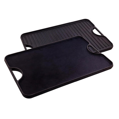 Victoria Plancha Rectangular Reversible de Hierro Fundido - 20 x 14 Inch