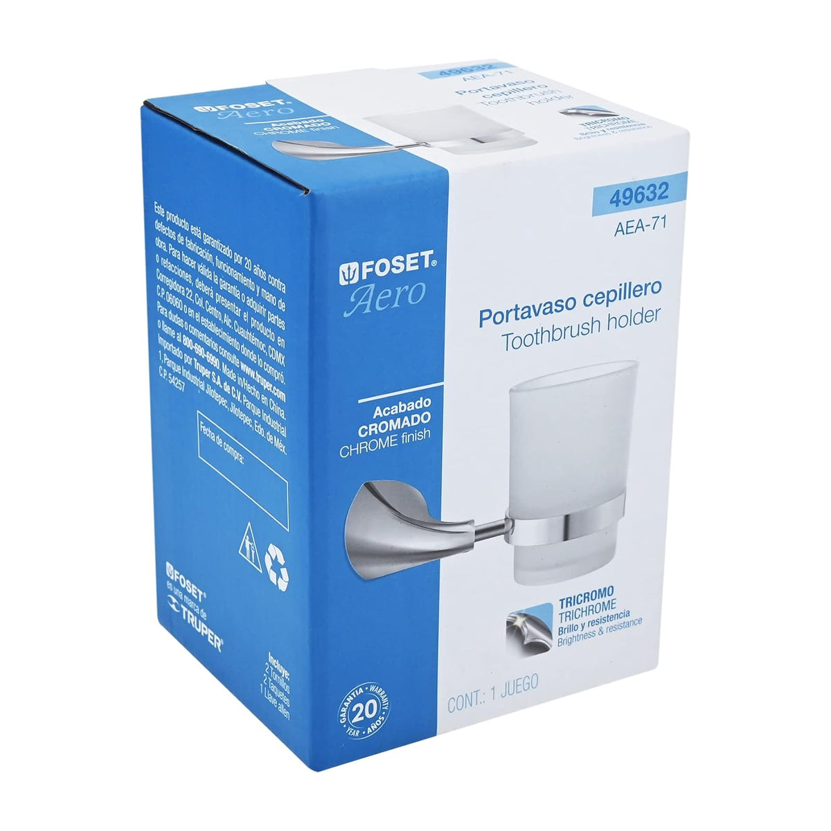Foset Aero AEA-71, Portavaso cepillero con vaso