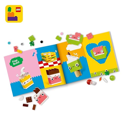 LEGO® Classic Amigos Nutritivos Creativos Juguete para niños y niñas Desde 4 años, Surtido de Bricks para Construir un Cupcake, un Helado, un Aguacate y un Taco 11039