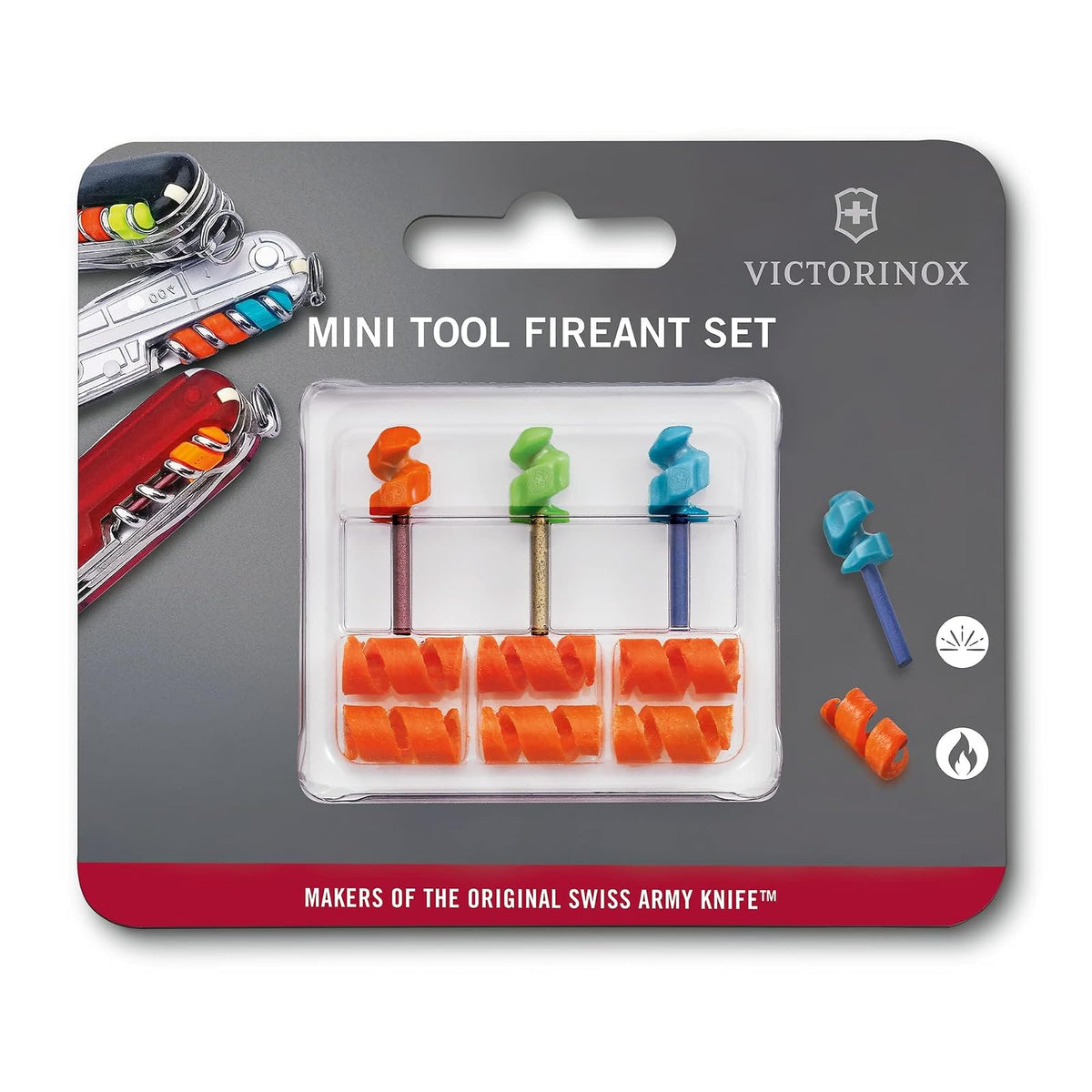 Victorinox Fireant Mini Tools – Juego compacto de 3 piezas de arranque de fuego compatible con cuchillos suizos de 84, 85, 91 y 111 mm