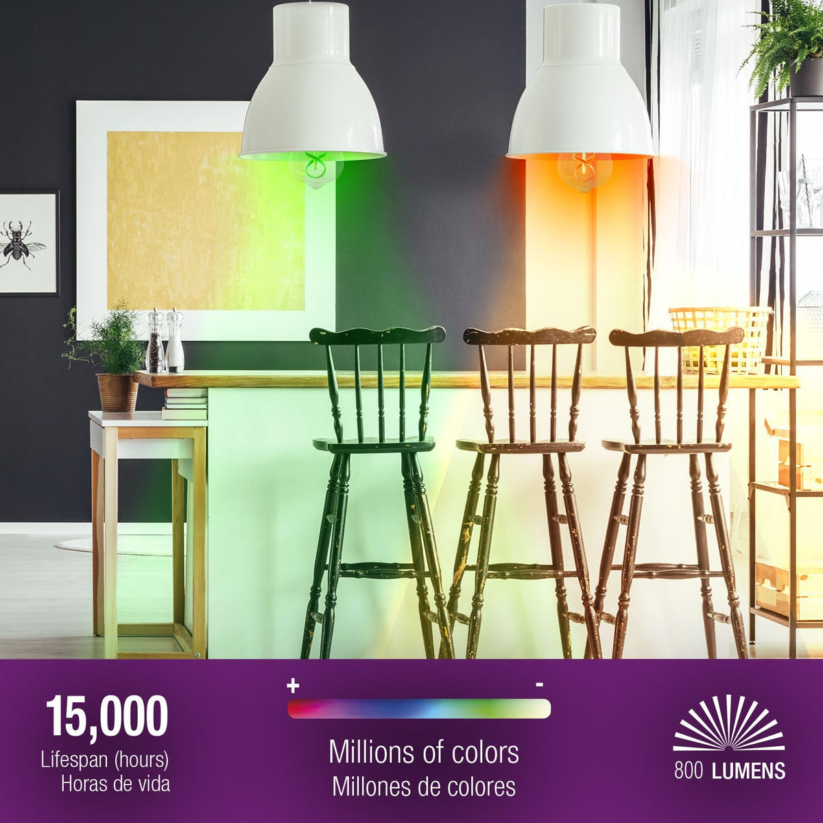 Lloyd's Foco Vintage WiFi Inteligente LED 6W RGB Control por App