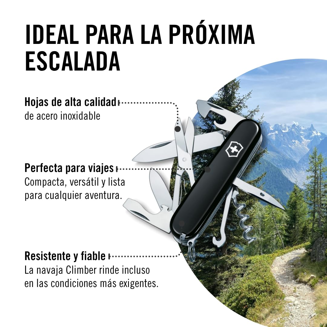 Victorinox Navaja Climber Negra 14 Usos para Hombre color negro talla unitalla
