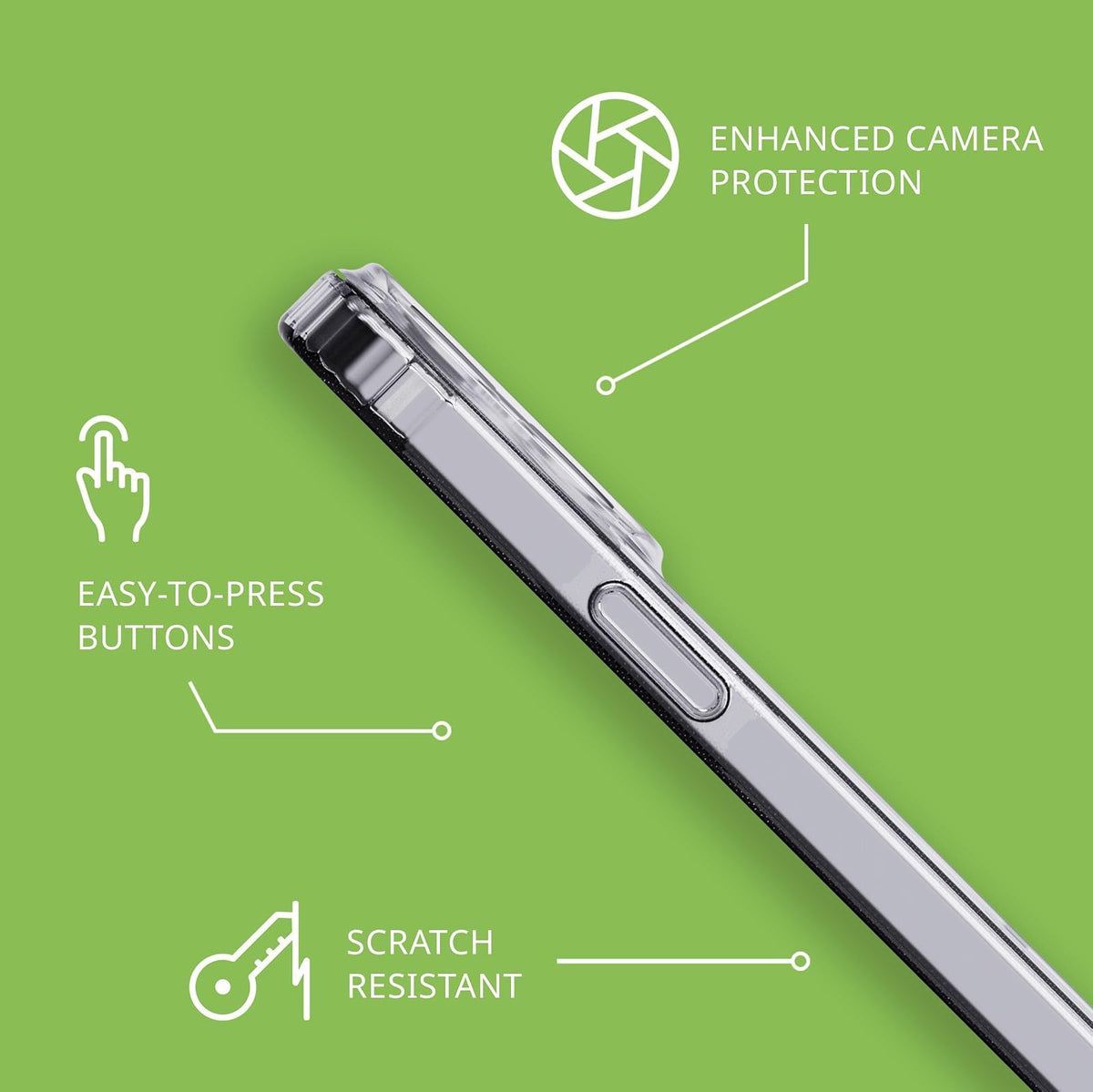 Tech21 EVO - Funda Transparente para iPhone 15 Pro MAX, Compatible con MagSafe, Funda de protección contra Impactos, Transparente