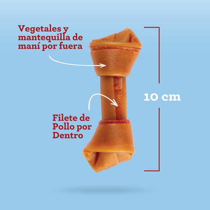 SmartBones Premios Perro, huesitos Mantequilla maní sin carnaza, Pack-3 pzs