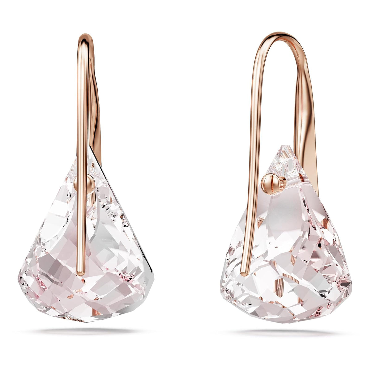 Swarovski Aretes Lunar, Rosas, Baño tono oro rosa