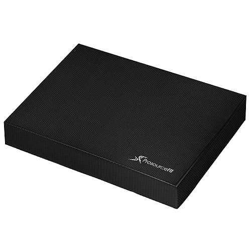 ProsourceFit - (39.5 x 33 cm, almohadilla de equilibrio unisex adulto, negro, 32.4 cm de largo), 39.5 x 33 cm