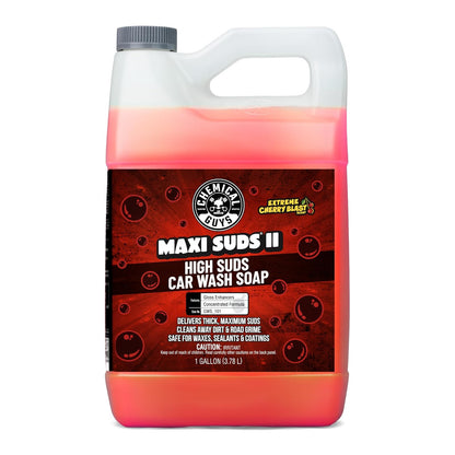 Chemical Guys Maxi-Suds II Jabón Espumoso para Lavado de Autos - 1 Gallon (128 fl. OZ) - Esencia de cereza