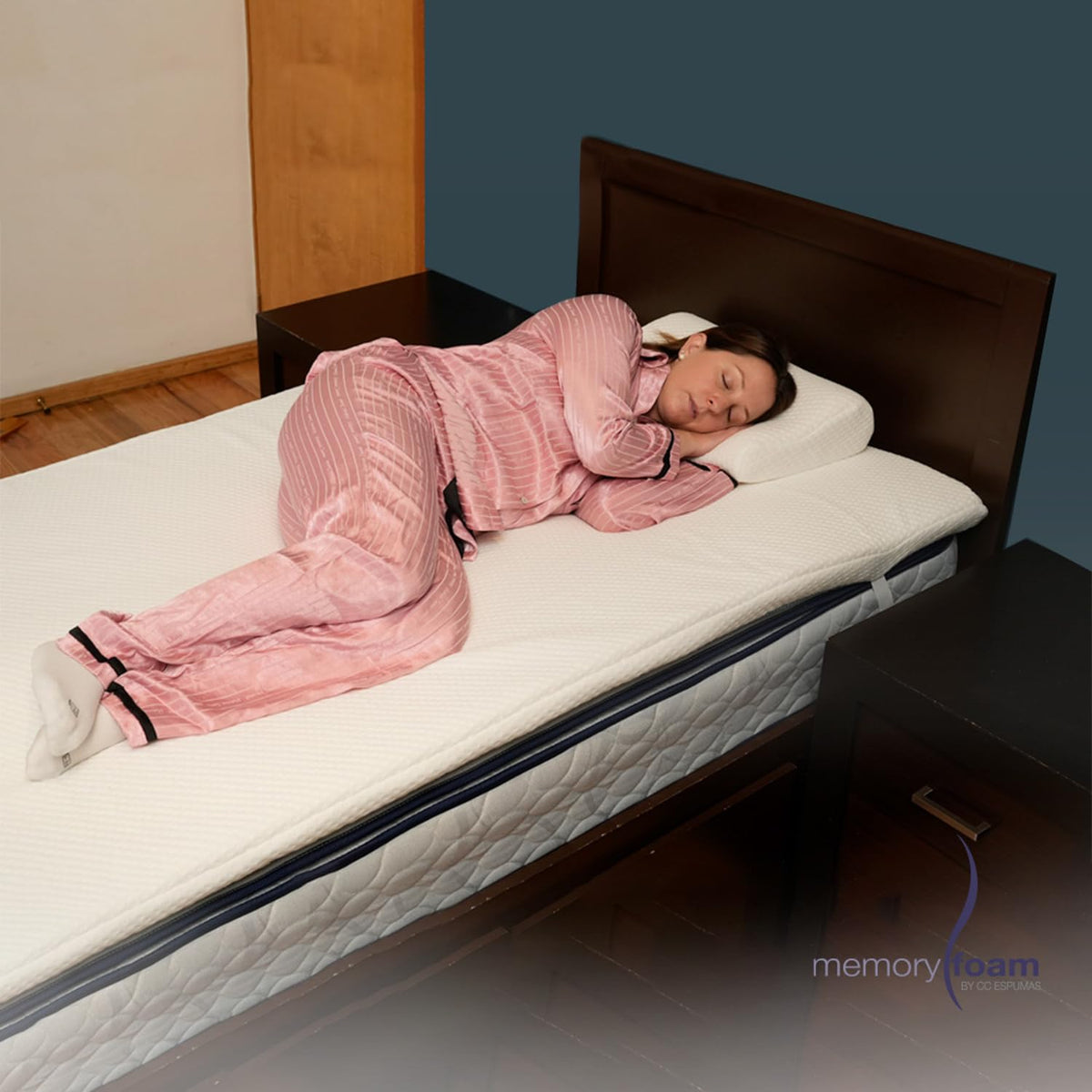 Memory Foam | Colchoneta Individual - Sobrecolchón Blanca - Hipoalergénica, Anti caros, 100