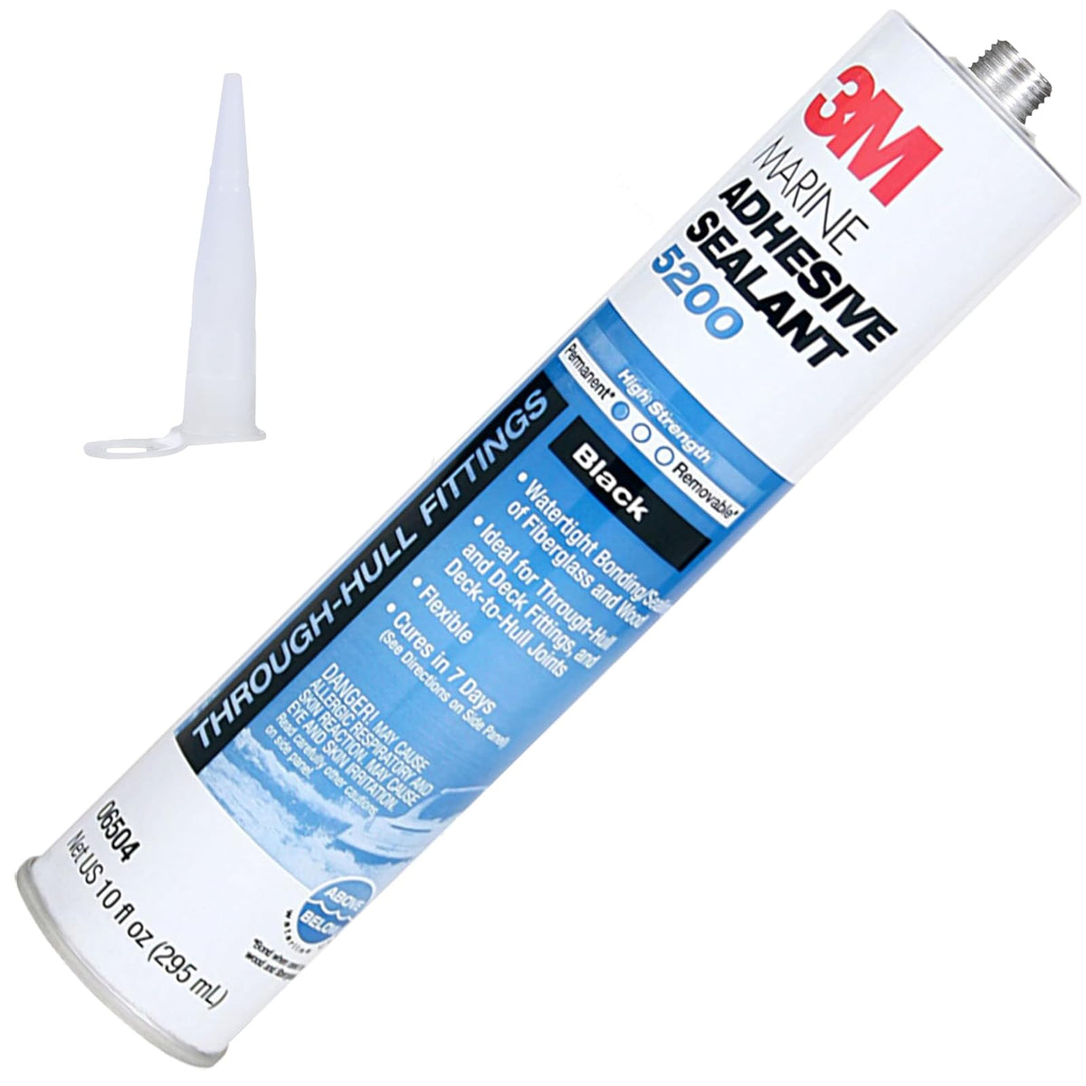 3M Marine 5200 Adhesivo Sellador de Poliuretano 10 oz - 10 fl oz - negro - 1