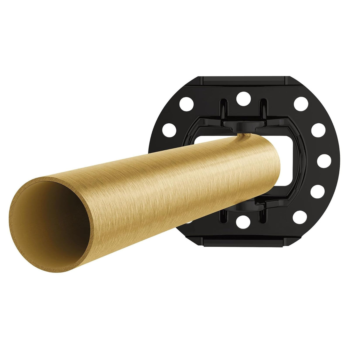Moen CSR2160BG - Barra de ducha curvada individual ajustable, color oro cepillado de 54 a 72 pulgadas, barra de cortina de ducha permanente para baño, para baño