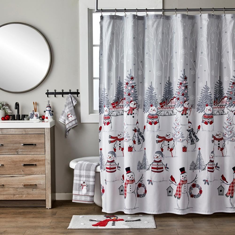 SKL Home - Toalla de baño de muñeco de Nieve para Navidad, Invierno, Regalo, Color Gris