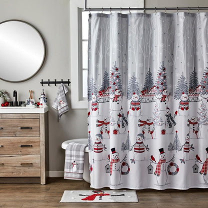 SKL Home - Toalla de baño de muñeco de Nieve para Navidad, Invierno, Regalo, Color Gris
