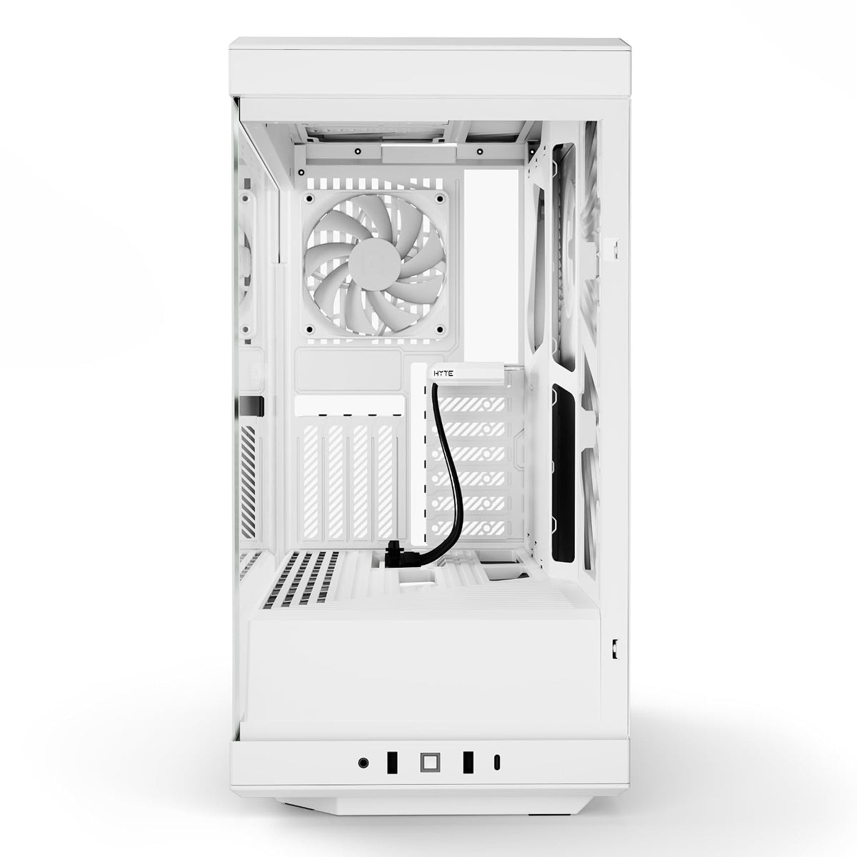 Hyte Y40 - Funda para Juegos de computadora ATX de Vidrio Templado estético Moderno con Cable Elevador PCIE 4.0 Incluido, Blanco Nieve (CS-HYTE-Y40-WW)