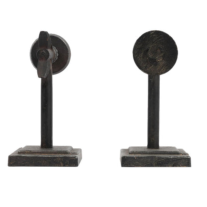 Creative Co-op - Sujetalibros de Flecha de Hierro Fundido, Negro, 1