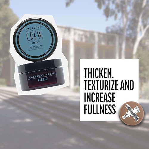 American Crew Fiber, 3 Oz, Fibra para Cabello | Fijación fuerte, brillo suave, acabado mate, cera para cabello liso a ondulado, fácil de lavar