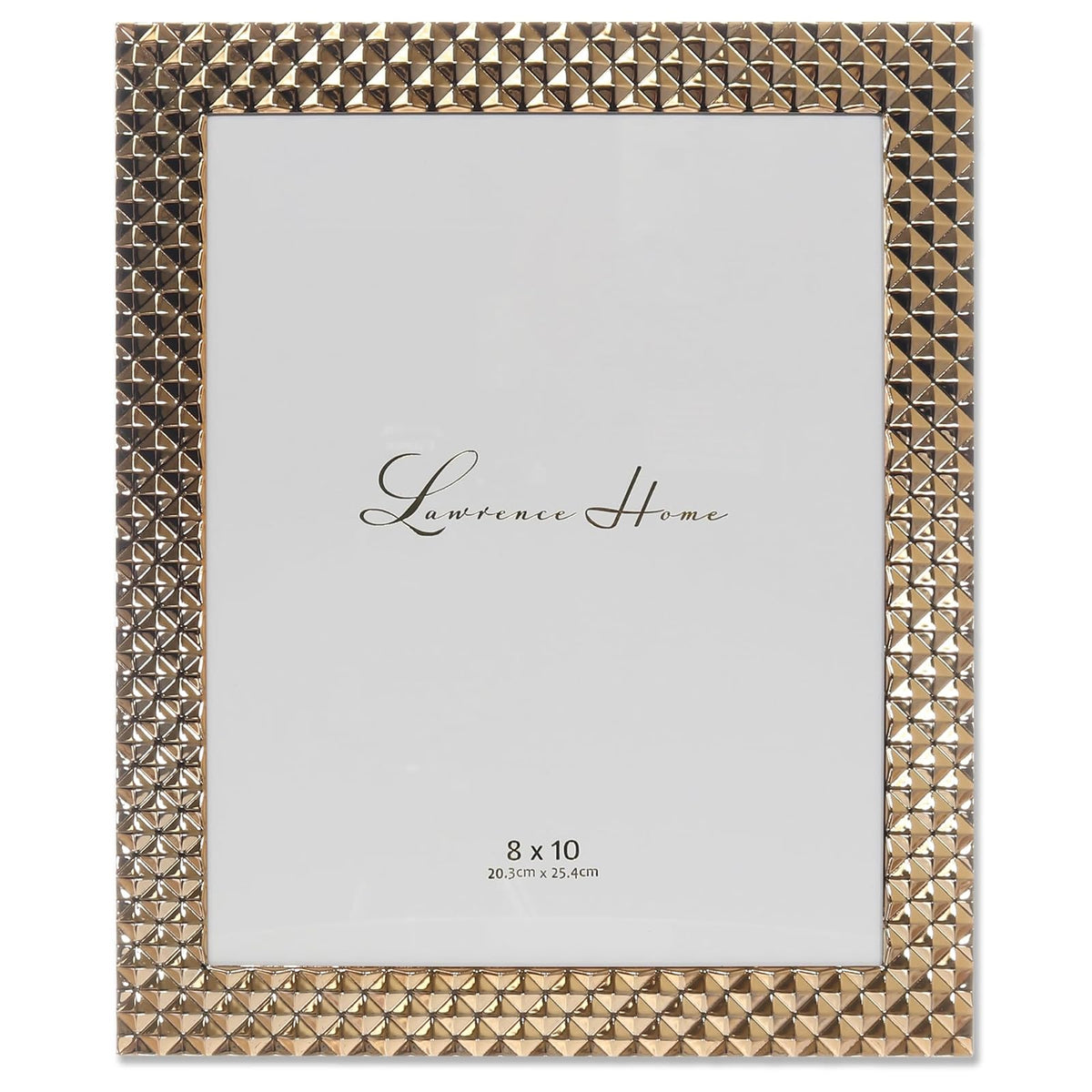 Lawrence Frames Marco de Fotos de Metal con Diseño de Diamantes - Dorado - 8x10