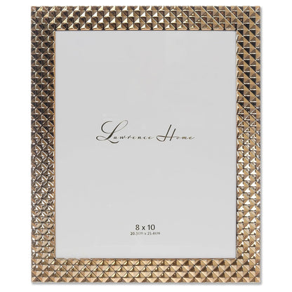 Lawrence Frames Marco de Fotos de Metal con Diseño de Diamantes - Dorado - 8x10